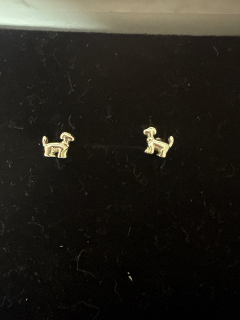 small sterling silver 925 dog earrings